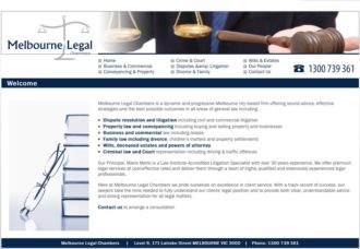 The Original Melbourne Legal Chambers website was developed in asp.net and was visually unappealing, boasted no SEO and was difficult and uninviting for visitors to navigate.